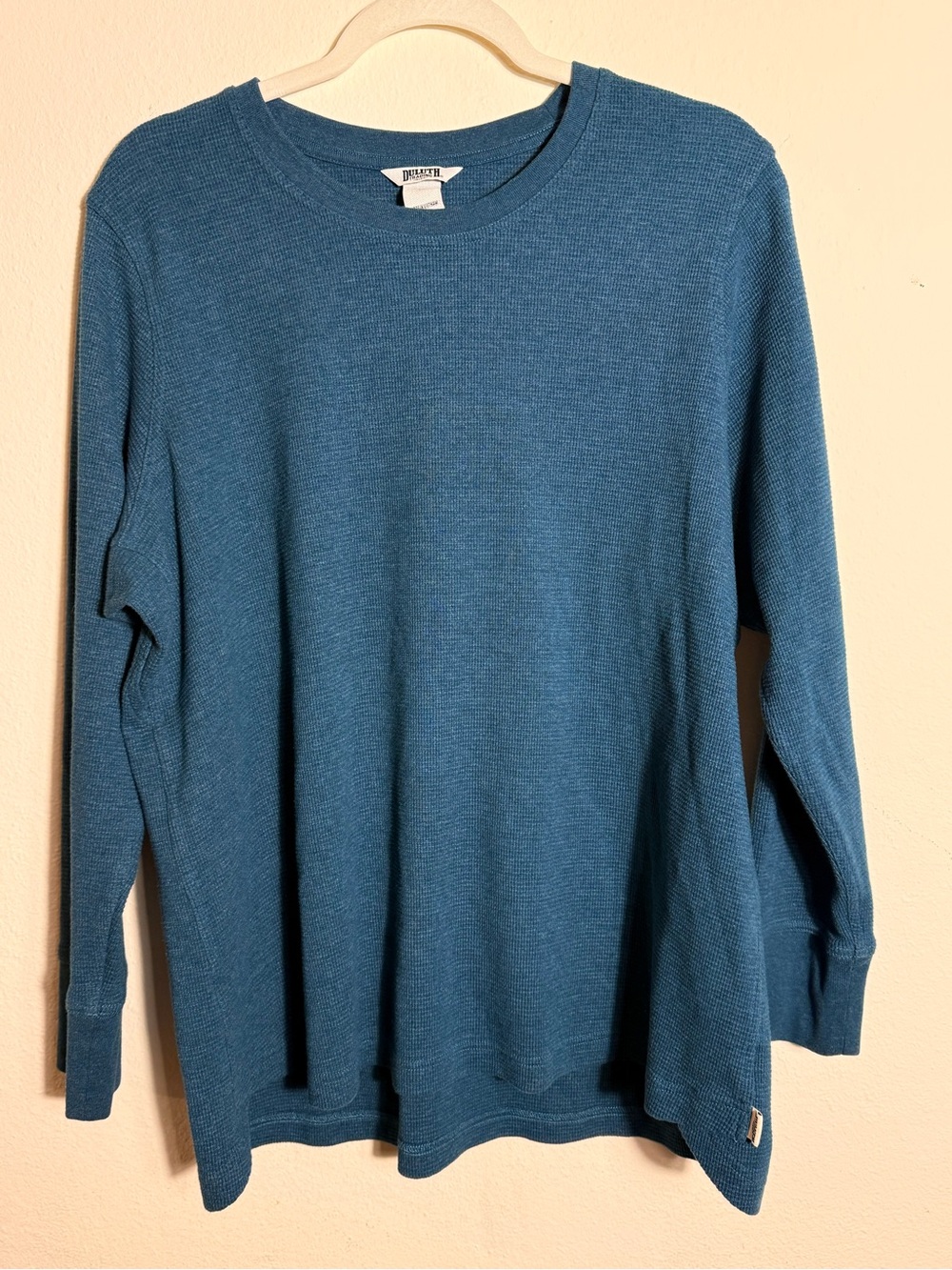 Duluth Trading Co Teal Blue Long-Sleeve Thermal Crewneck 1X